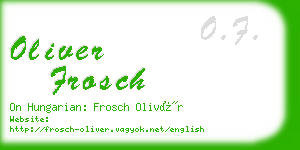 oliver frosch business card